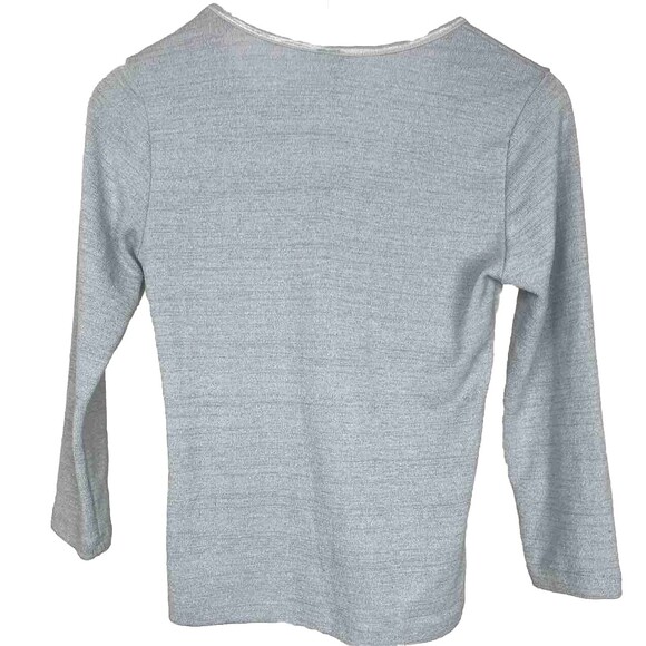 Vintage 90s‎ Baby Tee Lot 2 Stretch Fitted Tops Pink Henley Blue V-Neck Y2K M - Picture 5 of 6